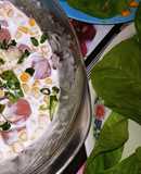 Rozmaringos & Fokhagymás újburgonya saláta levélen