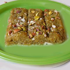 A picture of Pistachio Almond Burfi.