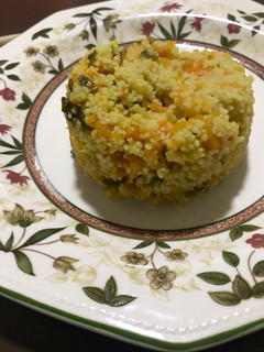 Una foto de Cous cous de calabaza y hierbabuena