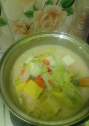 Foto resep Sawi putih kuah santan