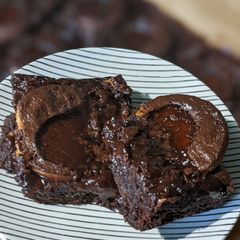 A picture of Marmalade dark chocolate brownies - for Father's day.