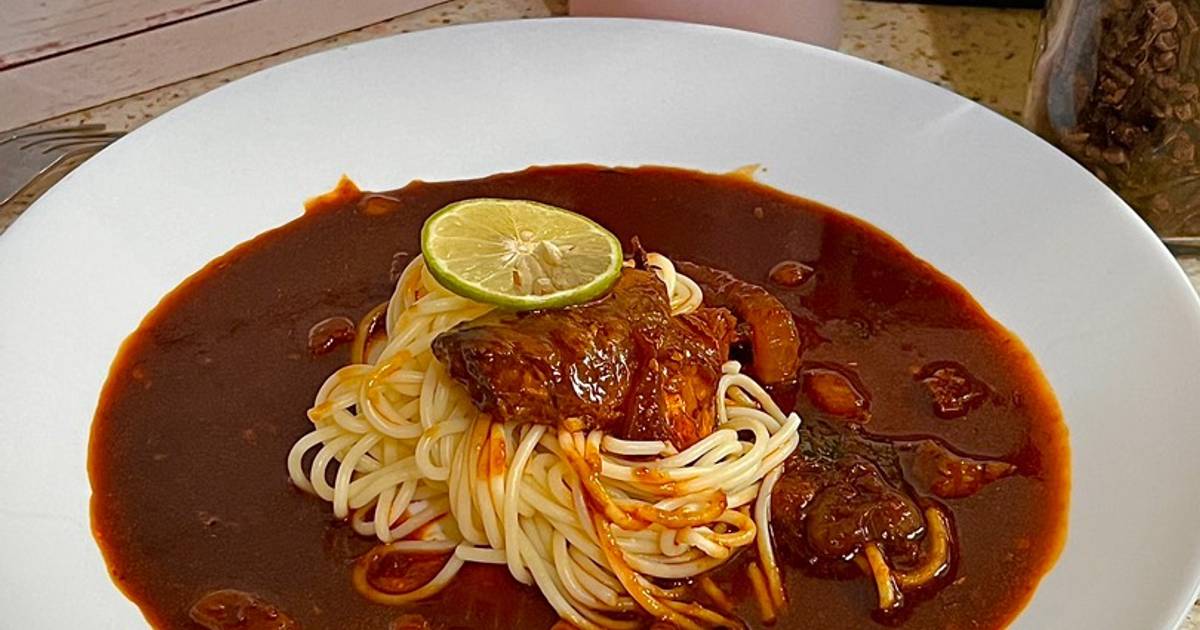 Resipi Spaghetti Sambal Sardin Kicap Oleh MaRulez Arif - Cookpad