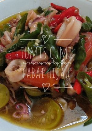 Foto resep Tumis Cumi Cabai Hijau