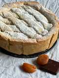Pastiera di farro, cioccolato e albicocche