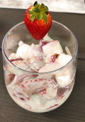 Una foto de Fresas con crema