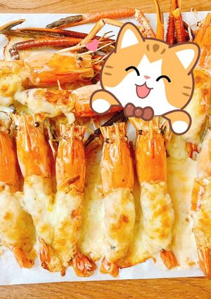 Hình của món Tôm càng xanh nướng phô mai.