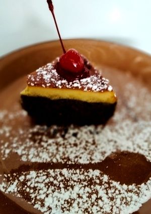 Una foto de Pastel imposible / Chocoflan