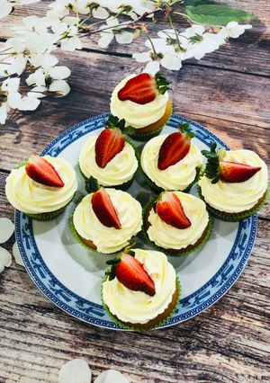 Hình của món Cupcake kem tươi.