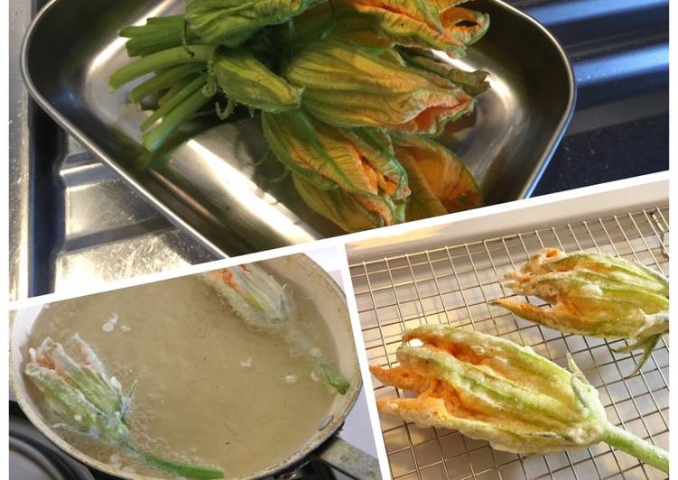 Simple Way to Prepare Super Quick Homemade Fiori di zucchini in tempura