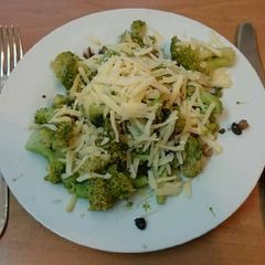A picture of Broccoli with cheese.