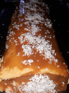 Una foto de Pionono de dulce de leche