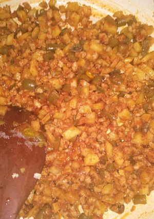 عکسی از دستور خورشت لوبیا سبز همراه سویا و سیب زمینی