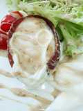 Beef Salami, Poached Egg dan Salad utk sarapan ringkas