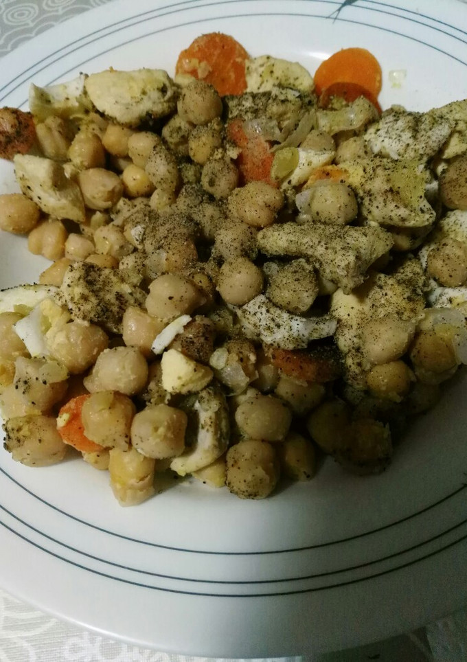 Una foto de Garbanzos con verduras