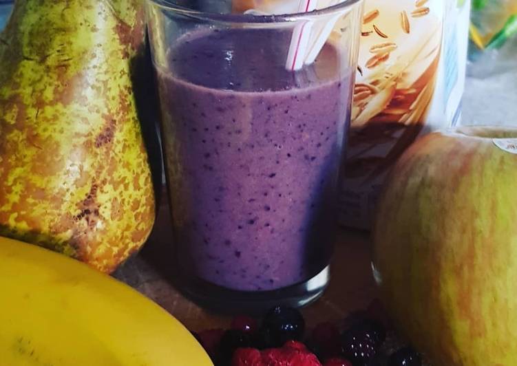 Smoothie con frutas y leche de avena