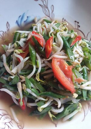 Foto resep Kacang panjang mix toge #saus tiram