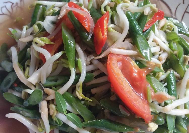 Kacang panjang mix toge #saus tiram