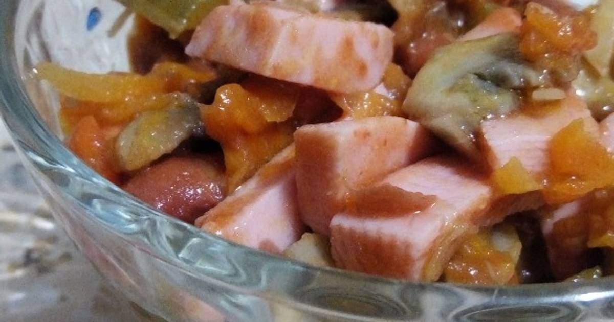 Консервированный салат с фасолью и овощами от аллы ковальчук