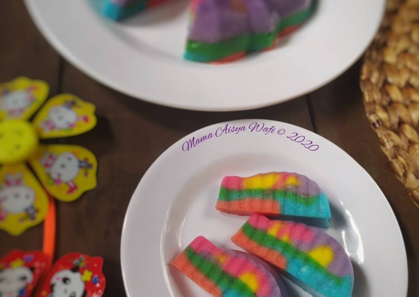 Puding Busa Rainbow (putih telur)