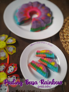 Foto resep Puding Busa Rainbow (putih telur)