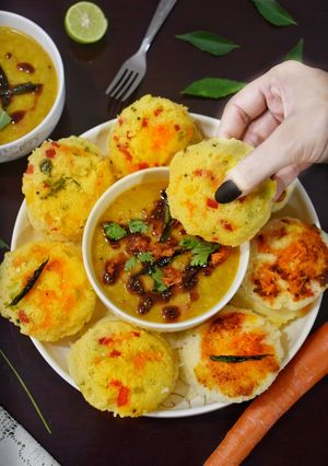 A picture of Instant Masala Oats Idli.