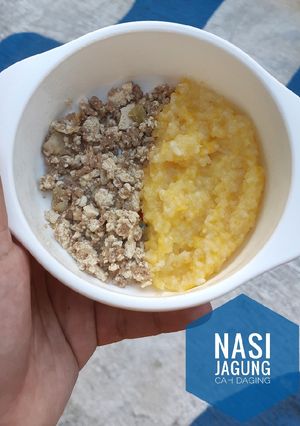 Foto resep Mpasi nasi jagung cah daging