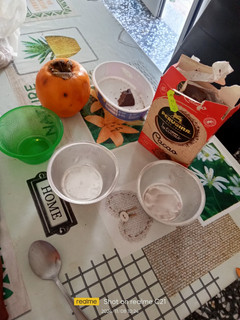 Foto di Budino di Cachi con cioccolato fondente e cacao amaro