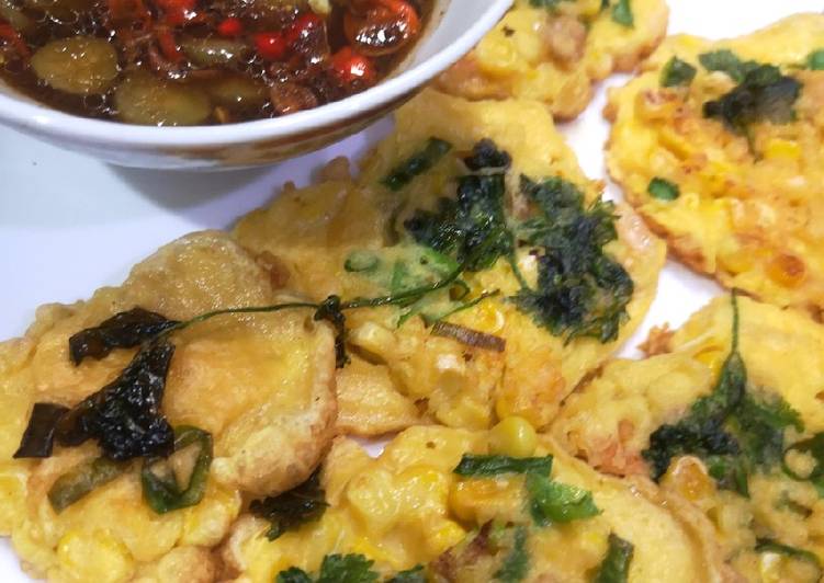 Simple Korean Pancake Jagung Udang