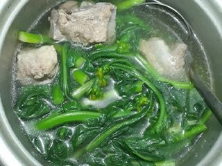 Canh cải ngồng sườn non