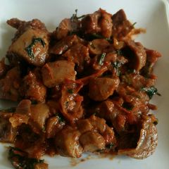 A picture of Dry fried kidney.