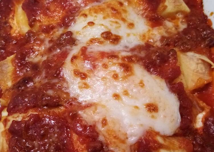 Steps to Make Ultimate Cannelloni con ricotta e ragú