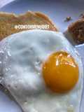 Garbanzo salty breakfast omelette