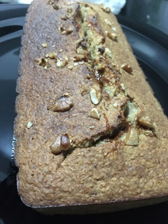 Una foto de Budín de banana con dulce de leche