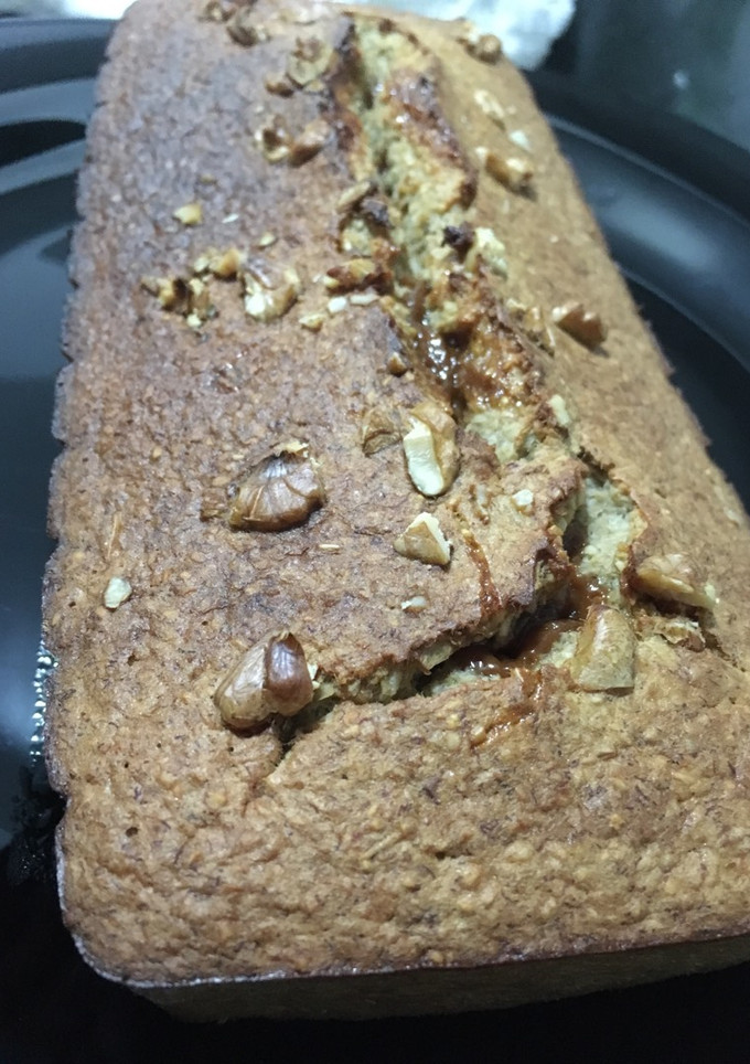 Una foto de Budín de banana con dulce de leche