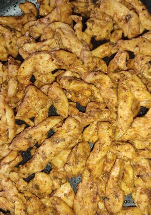A picture of Chicken Fajita Filling.