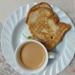 A picture of French salty toast#5orlessingredientsrecipe.