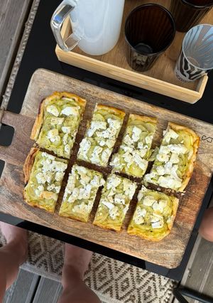 Une photo de Tarte courgettes chèvre 🥧