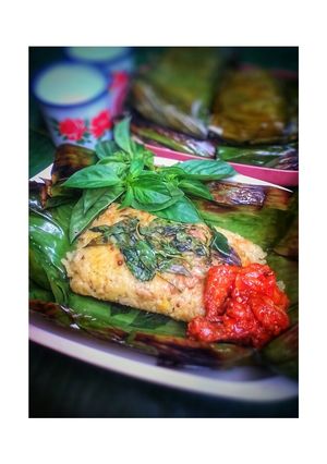 Foto resep Nasi bakar (nasi jamur bumbu saus tiram) #bikinramadanberkesan