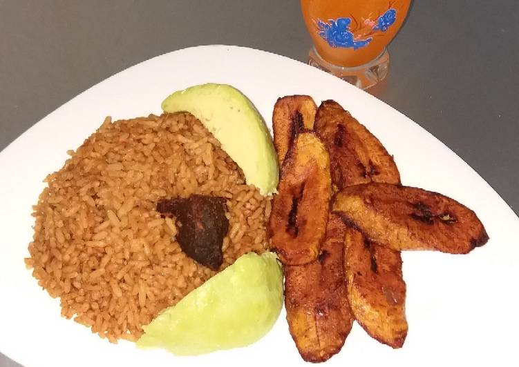 Recipe of Favorite Jollof Rice and Fried beef