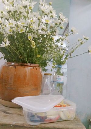Hình của món Eatclean Ức gà xào ớt chuông hành tây.