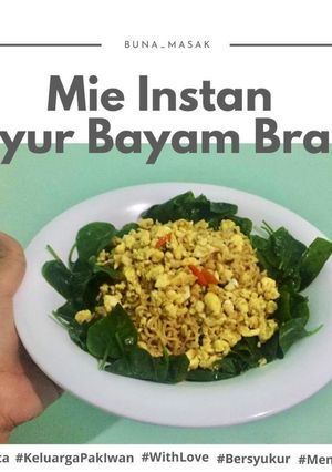 Foto resep Mie Instan Sayur Bayam Brazil