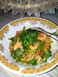 Foto resep Mie goreng udang nyemek