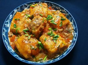 Hình của món Đậu hủ dồn thịt sốt cà.