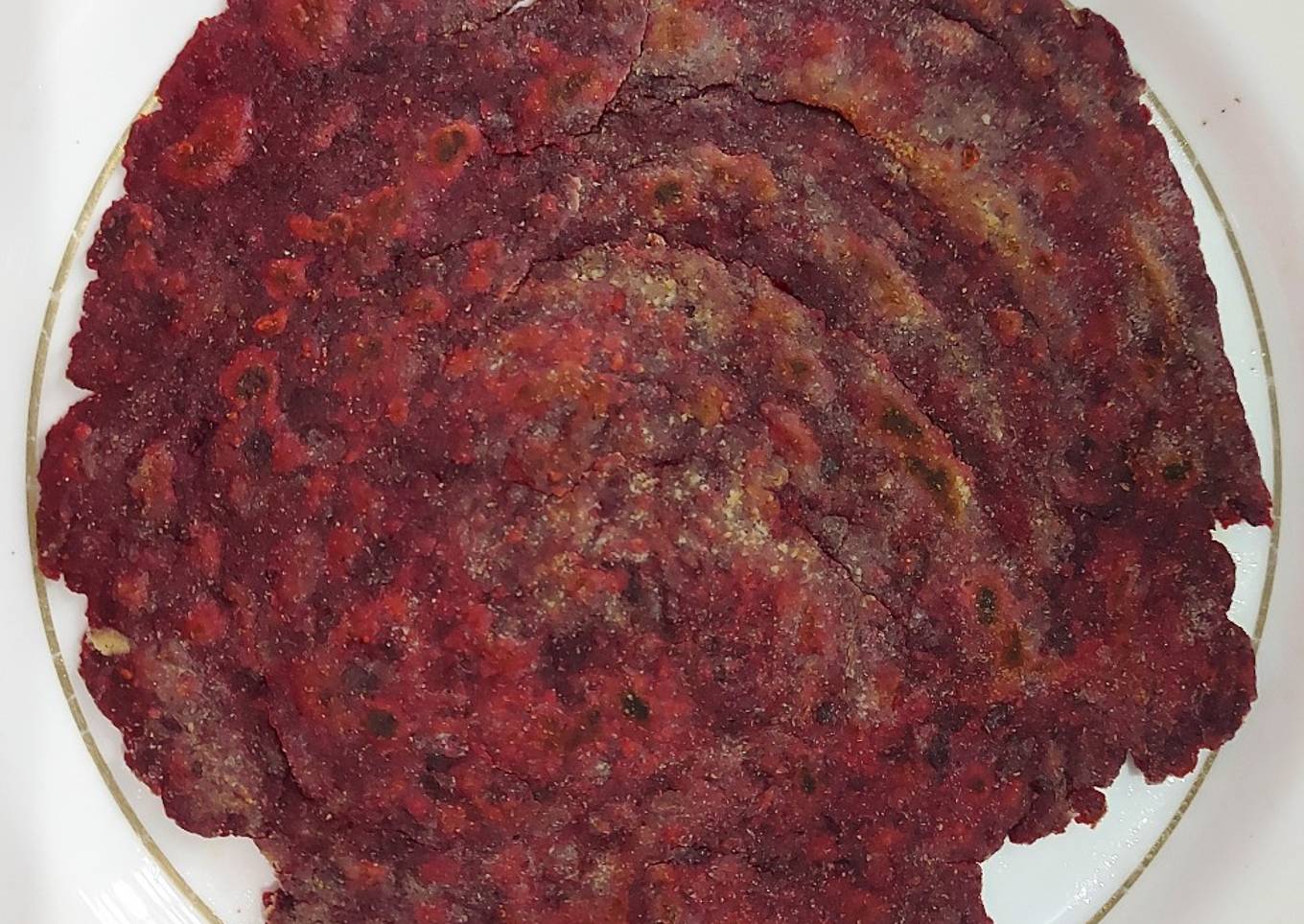 Beetroot lacha paratha