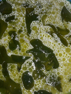 A picture of Green soup with Kulith.