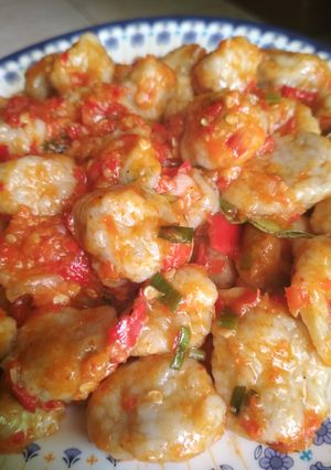 Foto resep Bakso Ikan Pedas Daun Jeruk