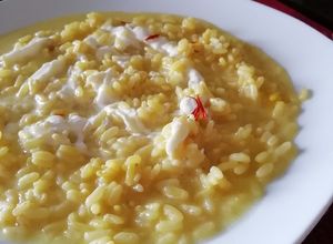 Foto di Risotto allo zafferano e mozzarella di bufala