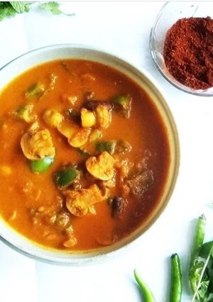 A picture of Cashew Mushroom Masala.