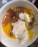 MANGO, NUECES PECAN y YOGUR GRIEGO (desayuno nutritivo, saludable)