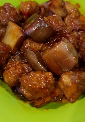 Foto resep Terong Bola Daging Saus tomat